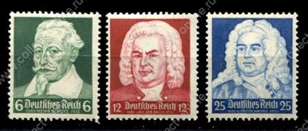 Германия 3-й рейх 1935 г. • MI# 5773-575 • Немецкие композиторы • полн. серия • MNH OG XF ( кат. - €35 )