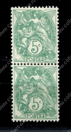 Франция 1900-1929 гг. • Iv# 111 • 5 c. • "Свобода, Равенство, Братство" • стандарт • пара MNH OG VF ( кат. - €10 )