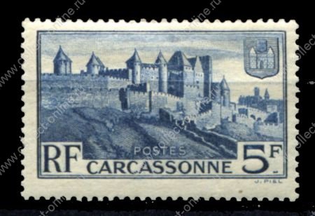 Франция 1938 г. • Iv# 392 • 5 fr. • Архитектура, Каркассон • MH OG VF
