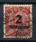Германия 1923 г. • Mi# DM 97 X • 2000000 M./10 pf. • надпечатка нов. номинала • служебный выпуск • Used VF ( кат. - €6 )