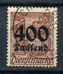 Германия 1923 г. • Mi# DM 94 • 400000 M./15 pf. • надпечатка нов. номинала • служебный выпуск • Used VF ( кат. - €40 )