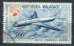 Мадагаскар 1963 г. • Mi# 493 • 500 fr. • Мадагаскарские авиалинии, самолет • авиапочта • Used VF