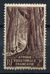 Французская Экваториальная Африка 1947 г. • Iv# 217 • 2 fr. • осн. выпуск • экваториальный лес • MNH OG VF