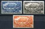 Французская Экваториальная Африка 1947 г. • Iv# 208-10 • 10,30 и 40 c. • осн. выпуск • носорог • MNH OG VF