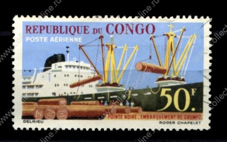 Народная Республика Конго 1962 г. • Sc# C6 • 50 fr. • Выставка технологий • Used VF