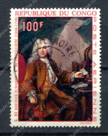Народная Республика Конго 1968 г. • Sc# C76 • 100 fr. • Выставка Philafrique • Used VF