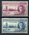 Гилберта и Эллис о-ва 1946 г. • Gb# 55-6 • 1 и 3 d. • выпуск Победы • Вестминстерское аббатство • полн. серия • MH OG VF