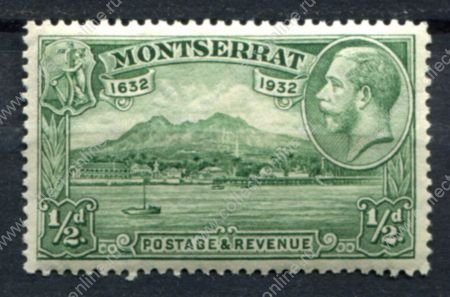 Монтсеррат 1932 г. • Gb# 84 • ½ d. • 300-летие первых поселений • MH OG VF