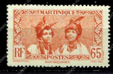 Мартиника 1933-1938 гг. • Iv# 145 • 65 c. • осн. выпуск • девушки • MNH OG VF