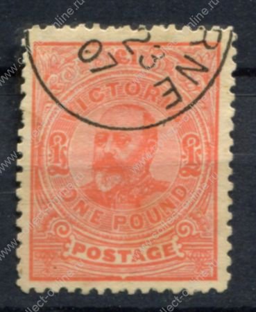 Виктория 1907 г. • Gb# 444 • £1 • Эдуард VII • Used VF (кат. - £175) ®