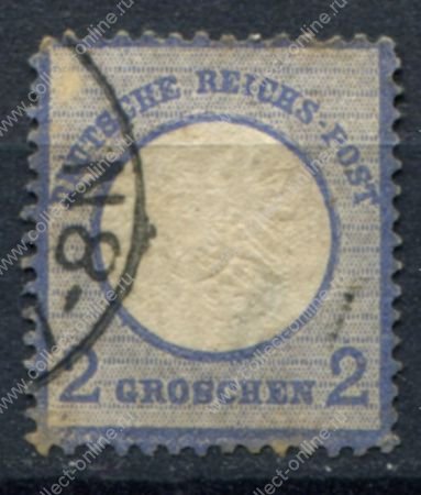 Германия 1872 г. • Mi# 20 • 2 gr. • орел с большим щитом • Used F-VF* ( кат.- € 10 )