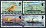 Гернси 1972 г. • Mi# 72-75 • почтовые корабли • полн. серия • MNH OG VF