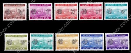 Гернси 1977 г. • Mi# 18-27 • служебный выпуск • полн. серия • MNH OG VF