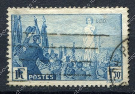 Франция 1936 г. • Mi# 334 • 1.50 fr. • Приветствие мира • Used F-VF • ( кат. - $4 )