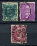 Франция 1933 г. • Sc# 291-3 • 30 c. - 1.25 fr. • Французские писатели • Used F- • полн. серия ( кат. - $12 )