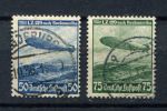 Германия 3-й рейх 1936 г. • Mi# 606-7 • 50 и 75 pf. • Дирижабль "Гинденбург" • авиапочта • Used VF ( кат. - €7.50 )