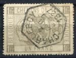 Бельгия 1882 г. • Mi# E6 • 1 fr. • железнодорожная почта • Used VF ( кат. - €10 )