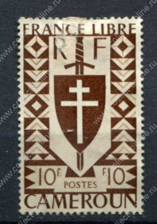 Французский Камерун 1941 г. • Iv# 261 • 10 fr. • Лондонский выпуск • MH OG F-VF