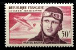 Франция 1955 г. • Mi# 1052(Iv# A34) • 50 fr. • французские летчики • Мариза Бастье • авиапочта • MNH OG VF