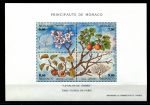 Монако 1994 г. • Mi# Block 65 • 4 сезона природы, абрикос • блок • MNH OG VF ( кат. - €15 )