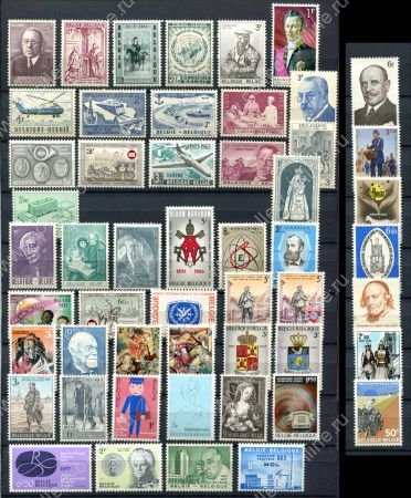 Бельгия 196х-8х гг. • лот 50+ чистых(**) марок • MNH OG VF