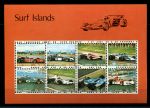 Сёрф остров 1994 г. • гоночные автомобили • частный выпуск • блок • MNH OG VF