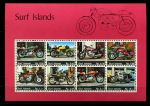 Сёрф остров 1994 г. • мотоциклы • частный выпуск • блок • MNH OG VF