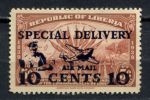 Либерия 1941 г. Sc# CE1 • надпечатка • экспресс авиапочта • MNH OG* F-VF