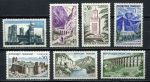 Франция 1960 г. • Mi# 1283-9 • 0.15 - 1 fr. • Виды и достопримечательности Франции • полн. серия • MNH OG VF