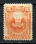 Перу 1886-1895 гг. • Sc# 108 • 5 c. • герб • стандарт • MH OG VF