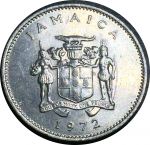 Ямайка 1972 г. • KM# 47 • 10 центов • герб Ямайки • регулярный выпуск • MS BU