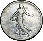 Франция 1902 г. • KM# 845.1 • 2 франка • "Марианна" • серебро • регулярный выпуск • VF-