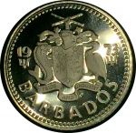 Барбадос 1973 г. • KM# 11 • 5 центов • первый год чеканки типа • герб • маяк • регулярный выпуск • MS BU люкс! • пруф