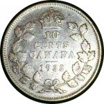 Канада 1933 г. • KM# 23a • 10 центов • Георг V • серебро • регулярный выпуск • VF+ ( кат. - $20-40 )