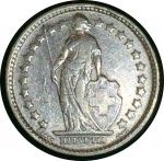 Швейцария 1920 г. B (Берн) • KM# 23 • 1/2 франка • серебро • регулярный выпуск • XF
