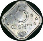 Нидерландские Антильские острова 1979 г. • KM# 13 • 5 центов • герб территории • MS BU