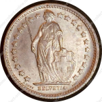 Швейцария 1970 г. • KM# 23a.1 • ½ франка • регулярный выпуск • BU