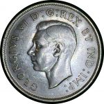 Канада 1941 г. • KM# 36 • 50 центов • Георг VI • серебро • регулярный выпуск • AU