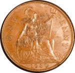 Великобритания 1930 г. • KM# 838 • 1 пенни • Георг V • регулярный выпуск • XF ( кат. - $30 )