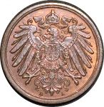 Германия 1911 г. A (Берлин) • KM# 10 • 1 пфенниг • Имперский орел • регулярный выпуск • MS BU ( кат. - $18+ )