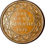 Канада 1913 г. • KM# 21 • 1 цент • Георг V • регулярный выпуск • XF+