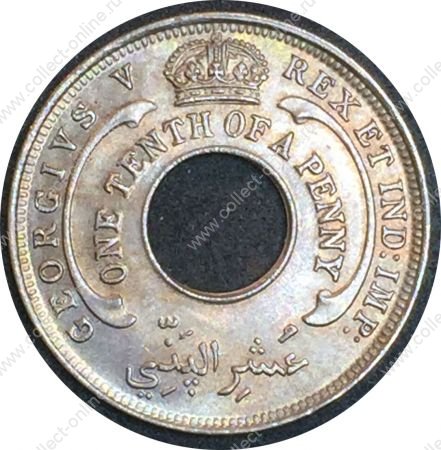 Британская Западная Африка 1926 г. • KM# 7 • 1/10 пенни • регулярный выпуск • MS BU