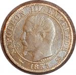 Франция 1853 г. B(Руан) • KM# 777.2 • 5 сантимов • Наполеон III • регулярный выпуск • VF