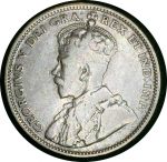 Ньюфаундленд 1912 г. • KM# 15 • 20 центов • Георг V • серебро • регулярный выпуск(год-тип) • VF-
