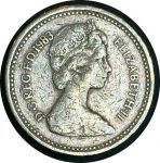 Великобритания 1983 г. • KM# 933 • 1 фунт • герб Великобритании • регулярный выпуск • VF