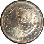 Франция 1983 г. • KM# 953 • 10 франков • Стендаль (200 лет со дня рождения) • памятный выпуск • MS BU