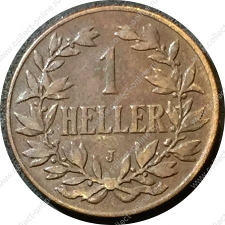 Германская Восточная Африка 1905 г. J • KM# 7 • 1 геллер • корона • регулярный выпуск • AU ( кат. - $25 )