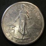 Филиппины 1907 г. S • KM# 172 • 1 песо • американский орел на щите • серебро • регулярный выпуск • F-VF*