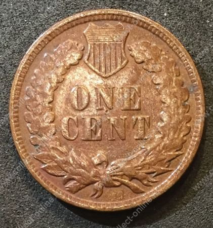 США 1907 г. • KM# 90a • 1 цент • "Индеец" • регулярный выпуск • AU