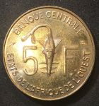 Западноафриканский Союз 1971 г. • KM# 2a • 5 франков • голова антилопы • регулярный выпуск • MS BU Люкс!